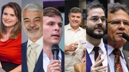 Montagem de fotos de Marília Arraes, Humberto Costa, Miguel Coelho, Eduardo da Fonte, Túlio Gadelha e Paulo Rubem Santiago