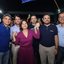 Renato Antunes, Eduardo Moura, Priscila Krause, Felipe Alecrim Técio Teles e Carlos Sant'Anna sorriem lado a lado