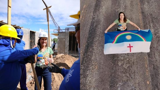 Raquel Lyra fez vistoria em obras no Sertão no fim de semana de 18 e 19 de julho
					
					
					Divulgação/Raquel Lyra-Reprodução/Instagram Raquel Lyra