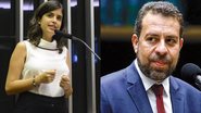 Montagem. à esquerda, Tabata Amaral; e, à direita, Guilherme Boulos
