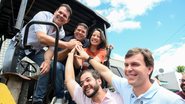 Imagem Miguel Coelho acompanha Raquel Lyra e Túlio Gadelha em agenda de obras na Mata Sul