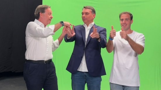Gilson Machado Neto e Filho e Flávio Bolsonaro