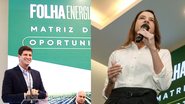 João Campos e Raquel Lyra discursam (fotos separadas) em evento da folha energia