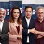 Montagem de 6 fotos, todos ao fundo de logo eleições 2026: Eduardo da Fonte, Humberto Costa, Marília Arraes, Mendonça Filho, Paulo Rubem Santiago e Túlio Gadelha