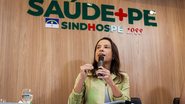 Raquel Lyra esteve em sabatina do SindHospe nesta segunda, 21 de setembro - Reprodução Instagram/Raquel Lyra