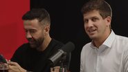 Captura de tela de Janones e João Campos em "Live da Virada"