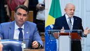 Flávio Bolsonaro e Lula. Duas fotos unidas