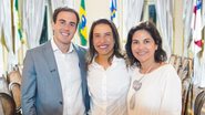 Gilson Machado Filho com Raquel Lyra e Priscila Krause no Palácio do Campo das Princesas