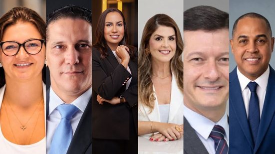 Escolhidos da lista sêxtupla da OAB-PE para o quinto constitucional. Da esquerda para direita: Janielly Nunes, Leonardo Oliveira, Diana Câmara, Isabela Lessa, Henrique Seixas e Eliel Gomes