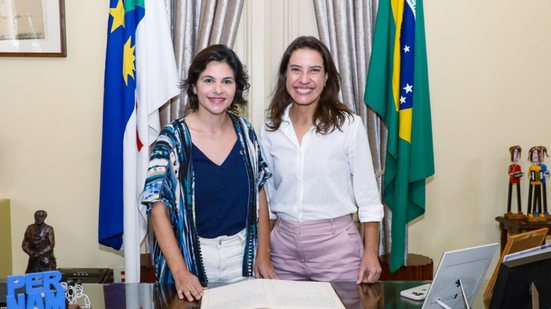 Raquel Lyra e Priscila Krause na Palácio das Princesas