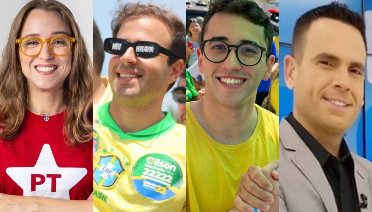 Karina Santos (PT), Machado Filho (PL), Thiago Medina (PL) e Eduardo Moura (NOVA)