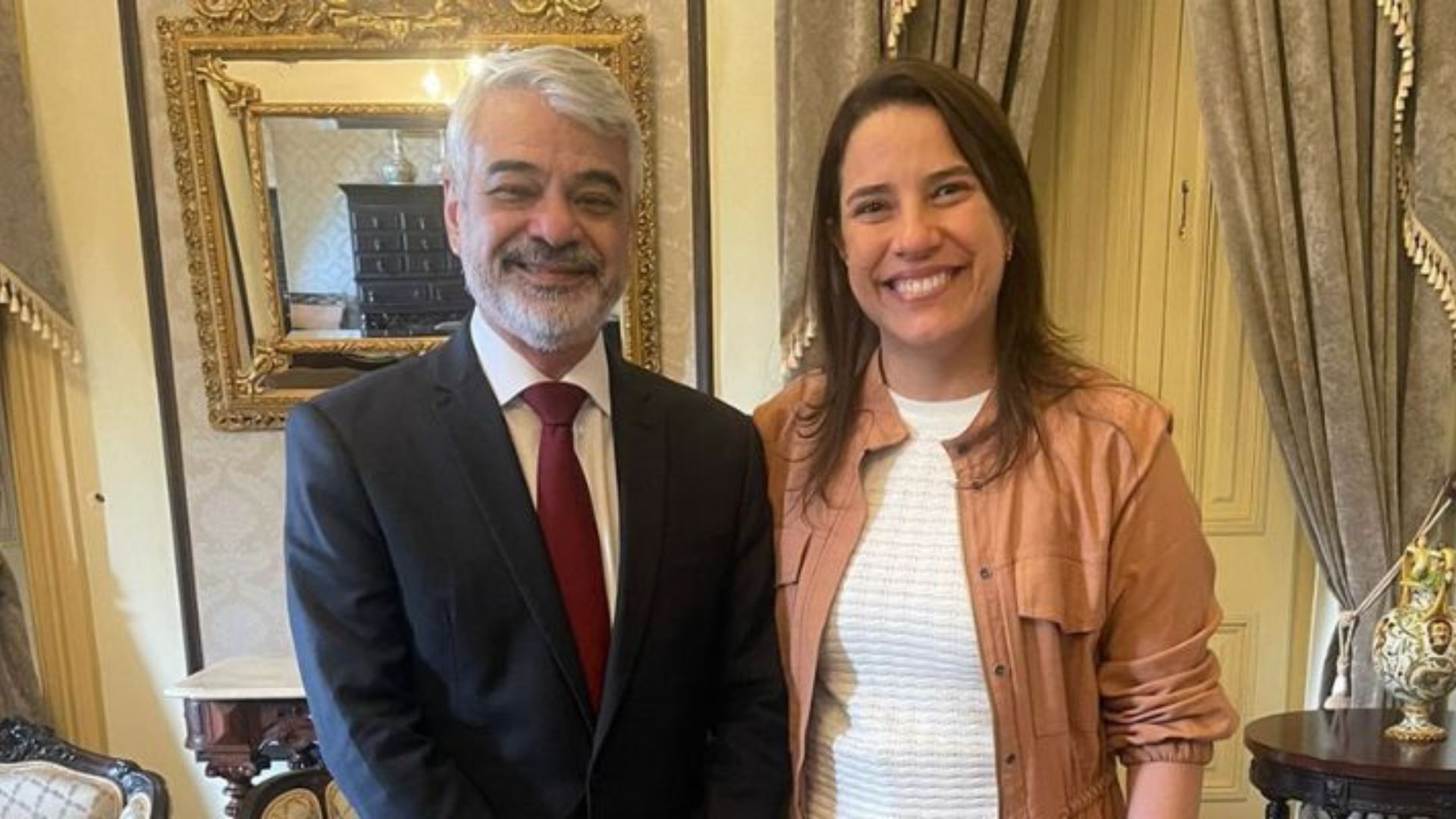Senador Humberto Costa e governadora Raquel Lyra