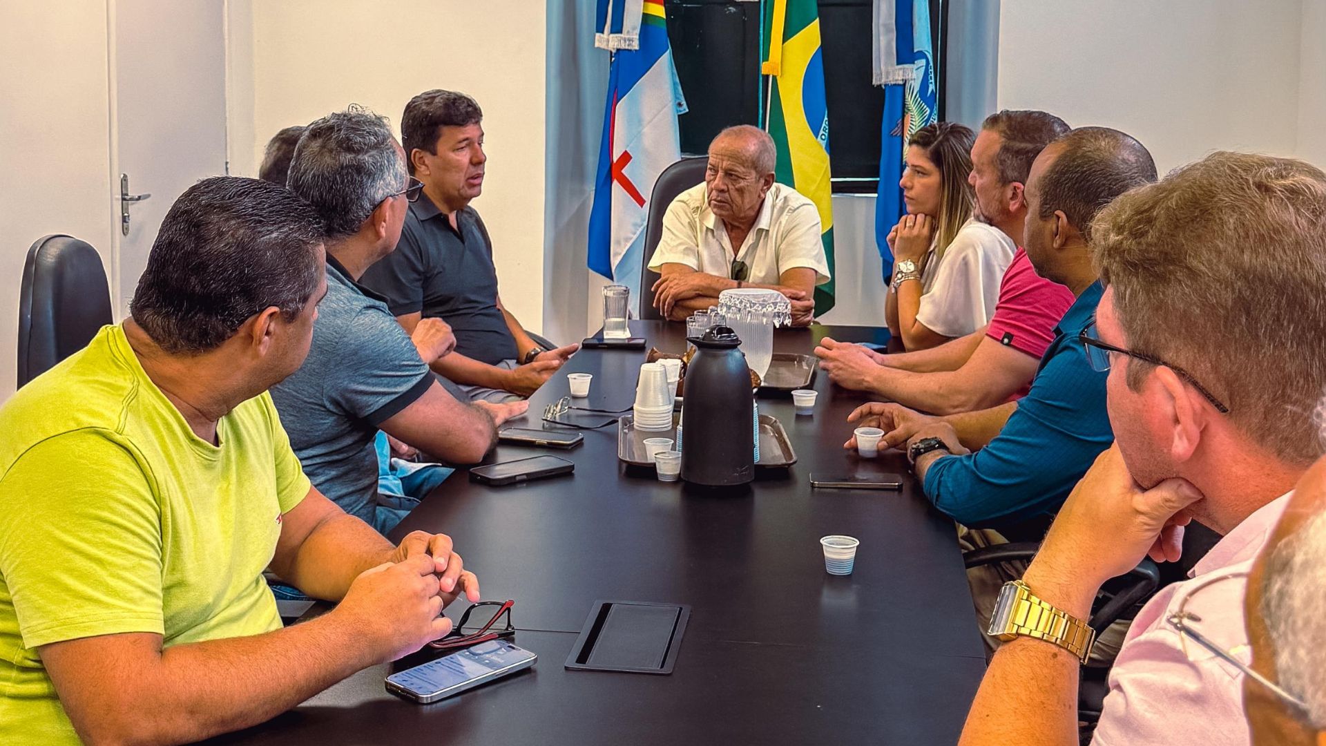 Deputado federal Mendonça Filho e prefeito de Goiana, Marcílio Régio
