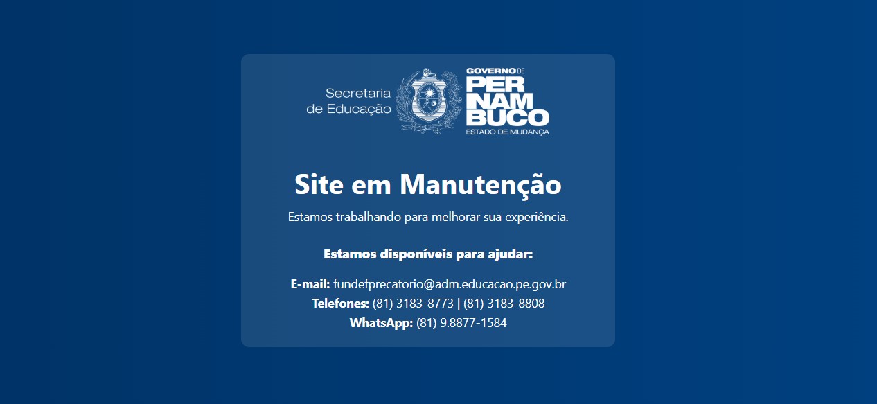 Site em manutenção