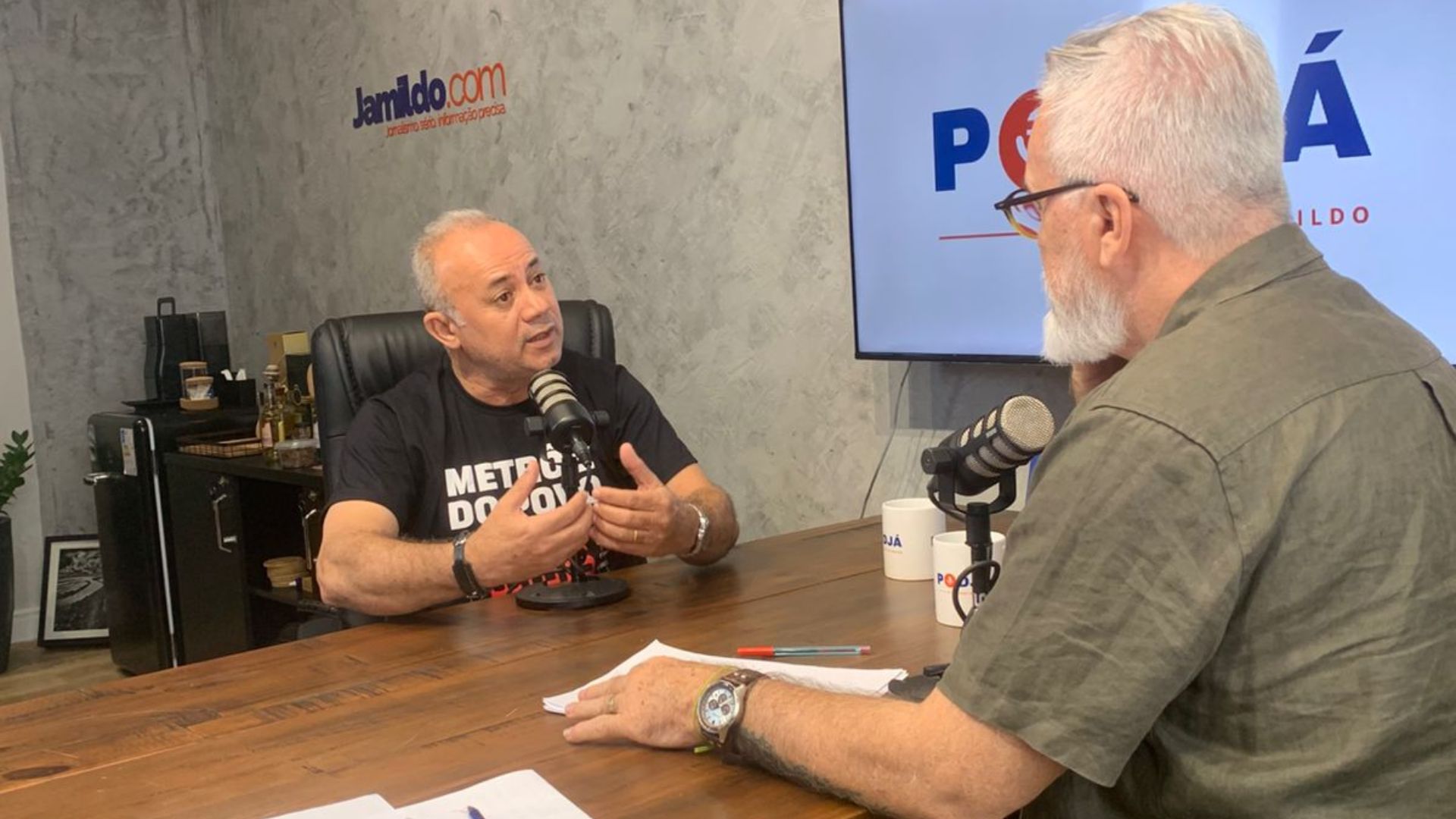 Luiz Soares, presidente do SindMetro-PE e da Fenametro, em entrevista ao PodJá - o podcast do Jamildo