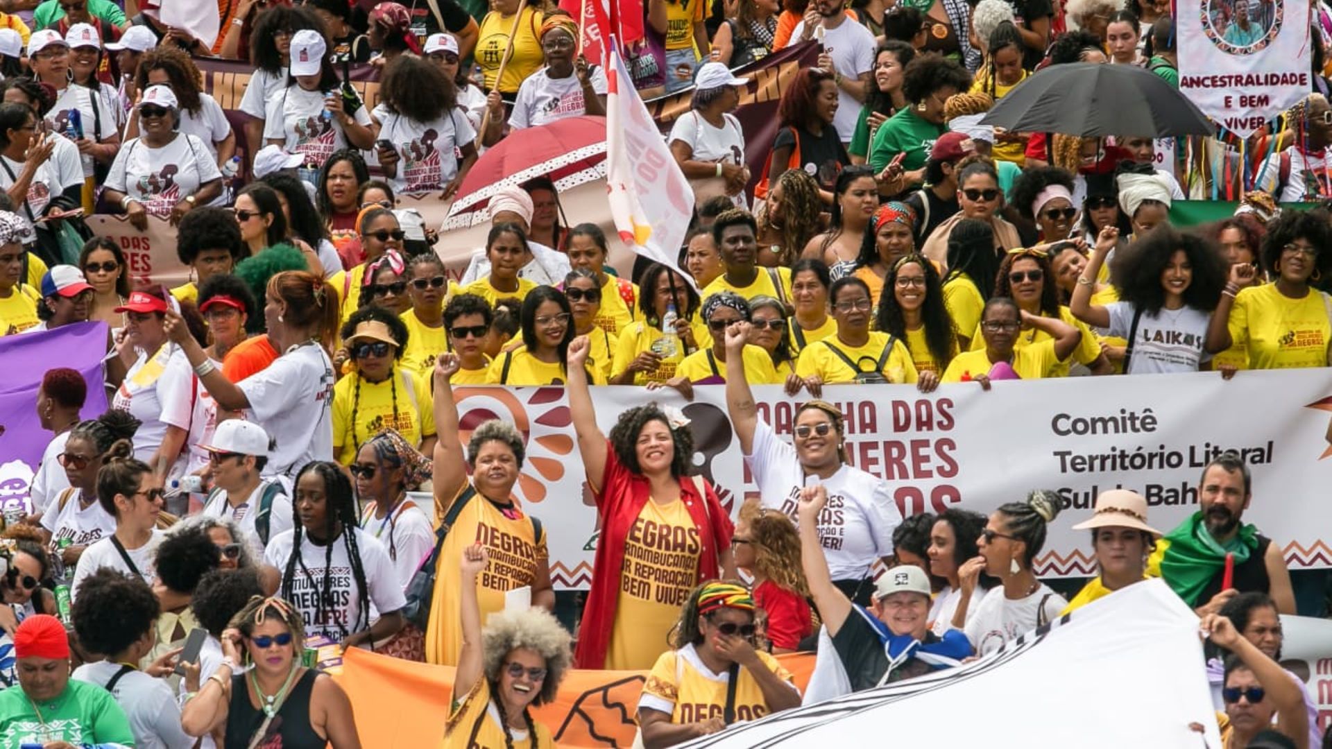Dani Portela na Marcha das Mulheres Negras