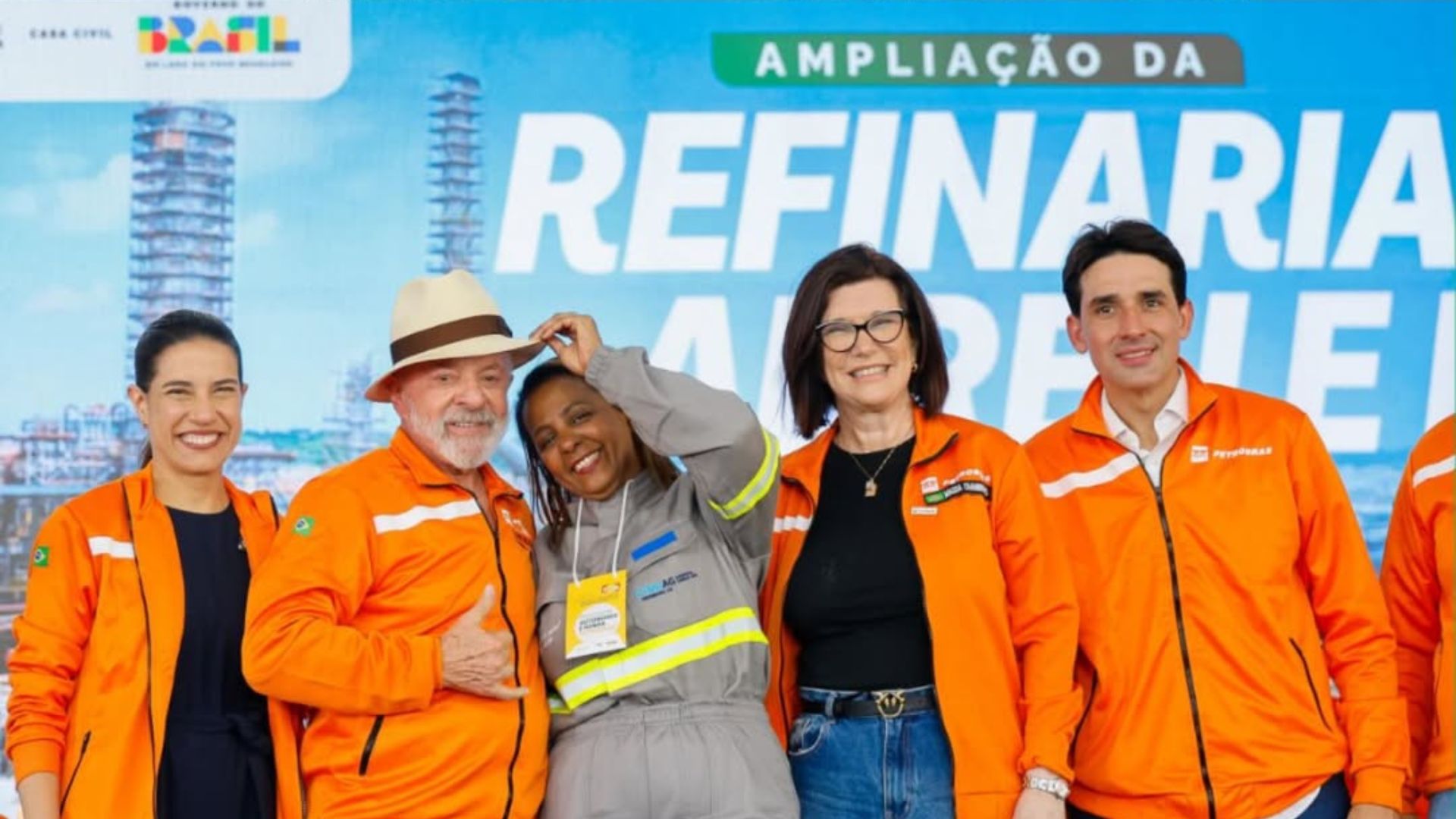 Lula na refinaria Abreu e Lima