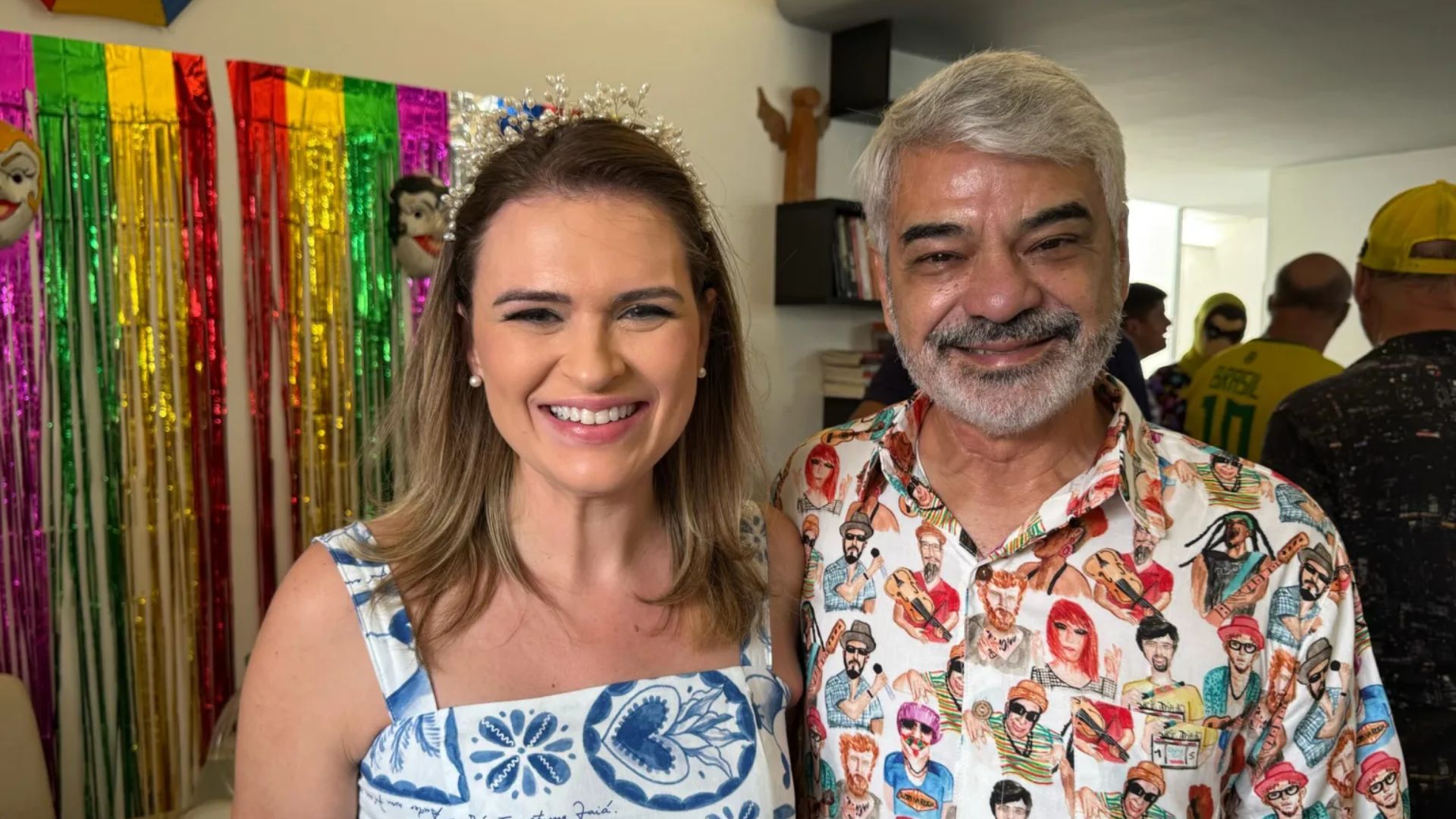 Marília Arraes e Humberto Costa no carnaval 2025