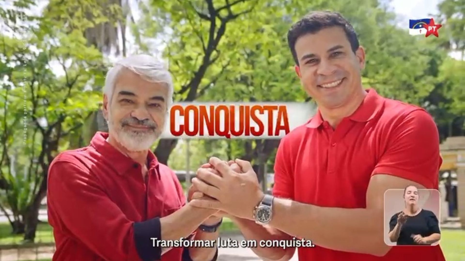 Humberto Costa e Carlos Veras em inserção do PT